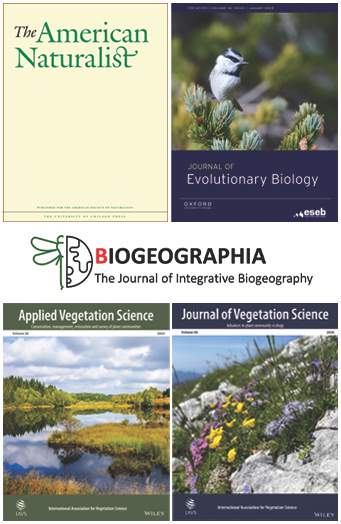 Covers of journals contributing to Biogeography.News